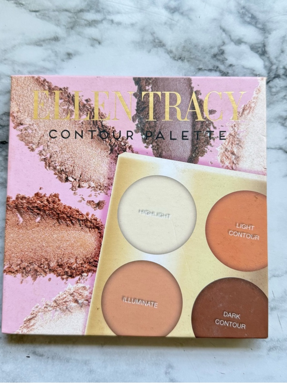 Ellen Tracy Contour & Highlight Palette - Pink, Peach, Brown, Cream